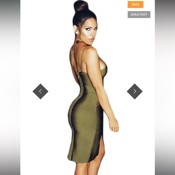 Tight Olive Dress 🫒 - Picture 3 of 7